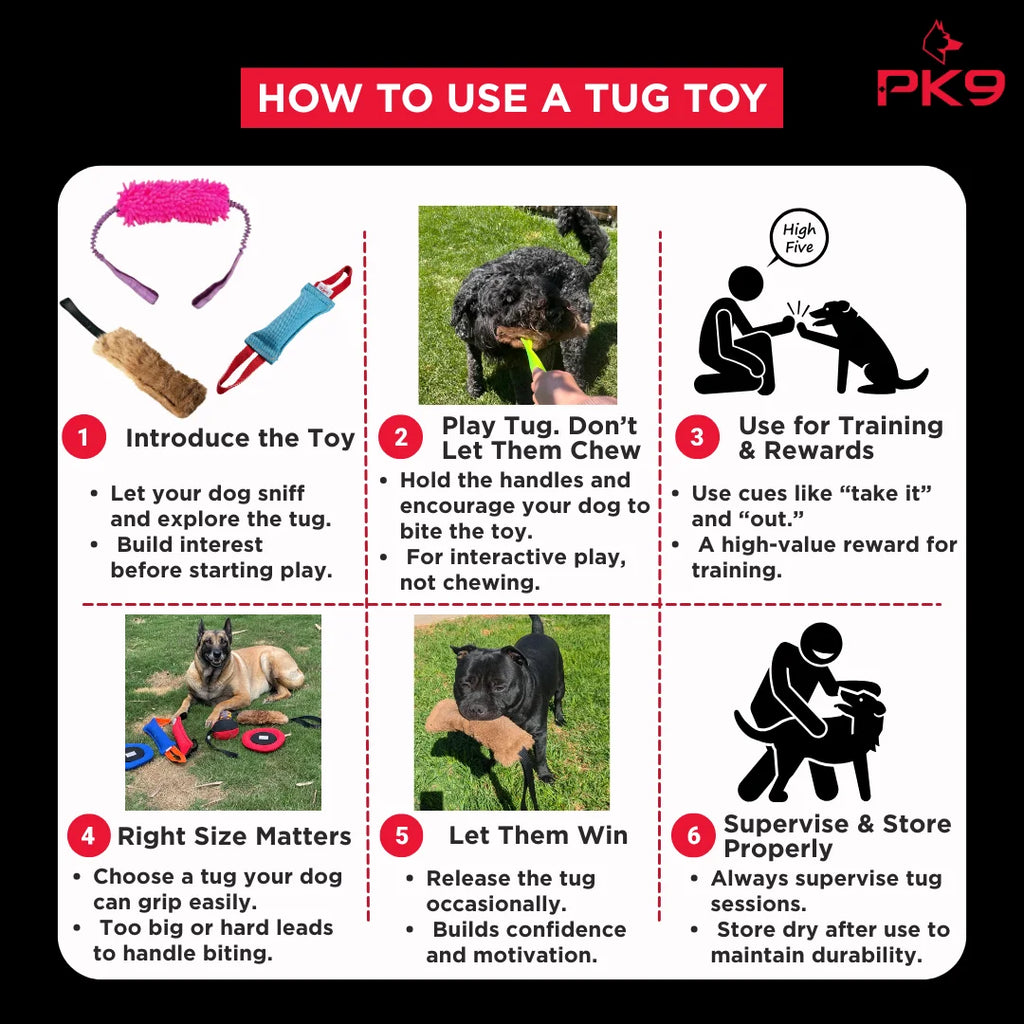 French Linen Dog Tug Toy – Tough Bite Training | PK9 Gear
