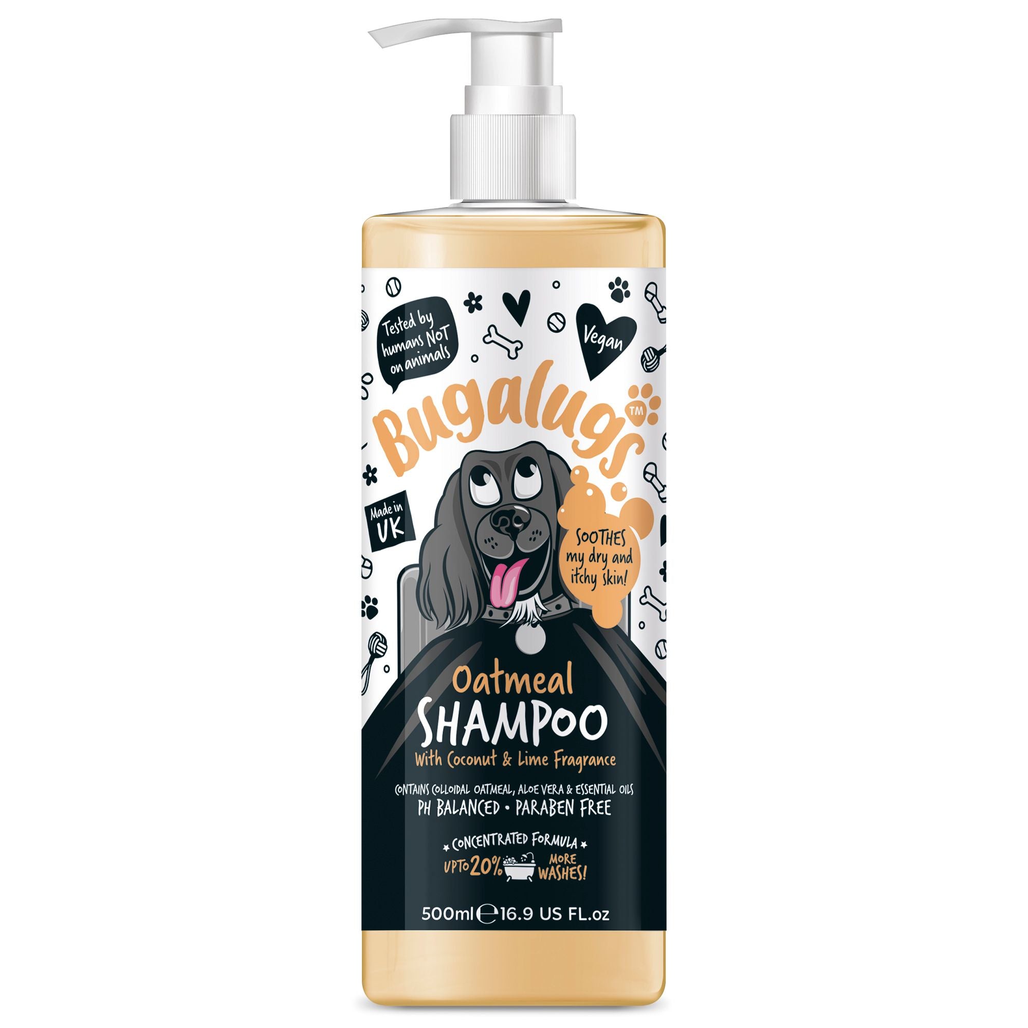 Bugalugs Oatmeal Dog Shampoo – Coconut & Lime
