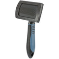 Trixie soft dog grooming brush with rubber grip handle