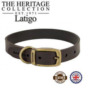 Ancol Leather Dog Collar
