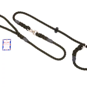 KJK Swivel Rope Slip Lead - 10mm Width Rope with Rubber Stop